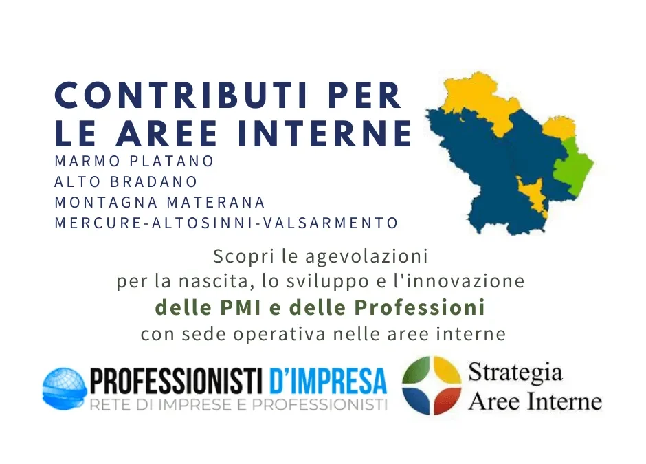 AREE INTERNE BASILICATA: CONTRIBUTI PER LE PMI E LE PROFESSIONI